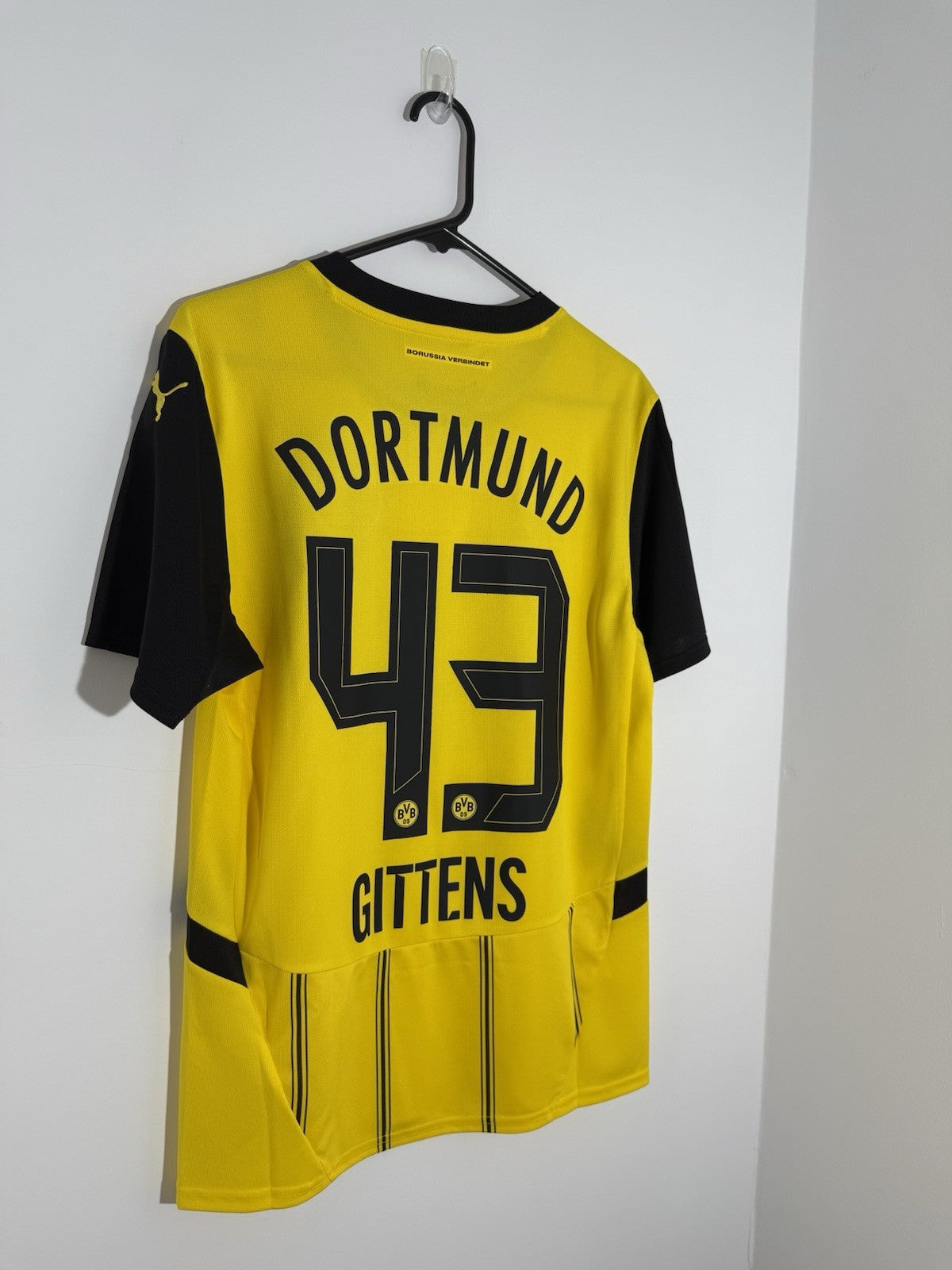 Borussia Dortmund Gittins #43 2024/25 Medium Home Shirt BNWT 774946-01