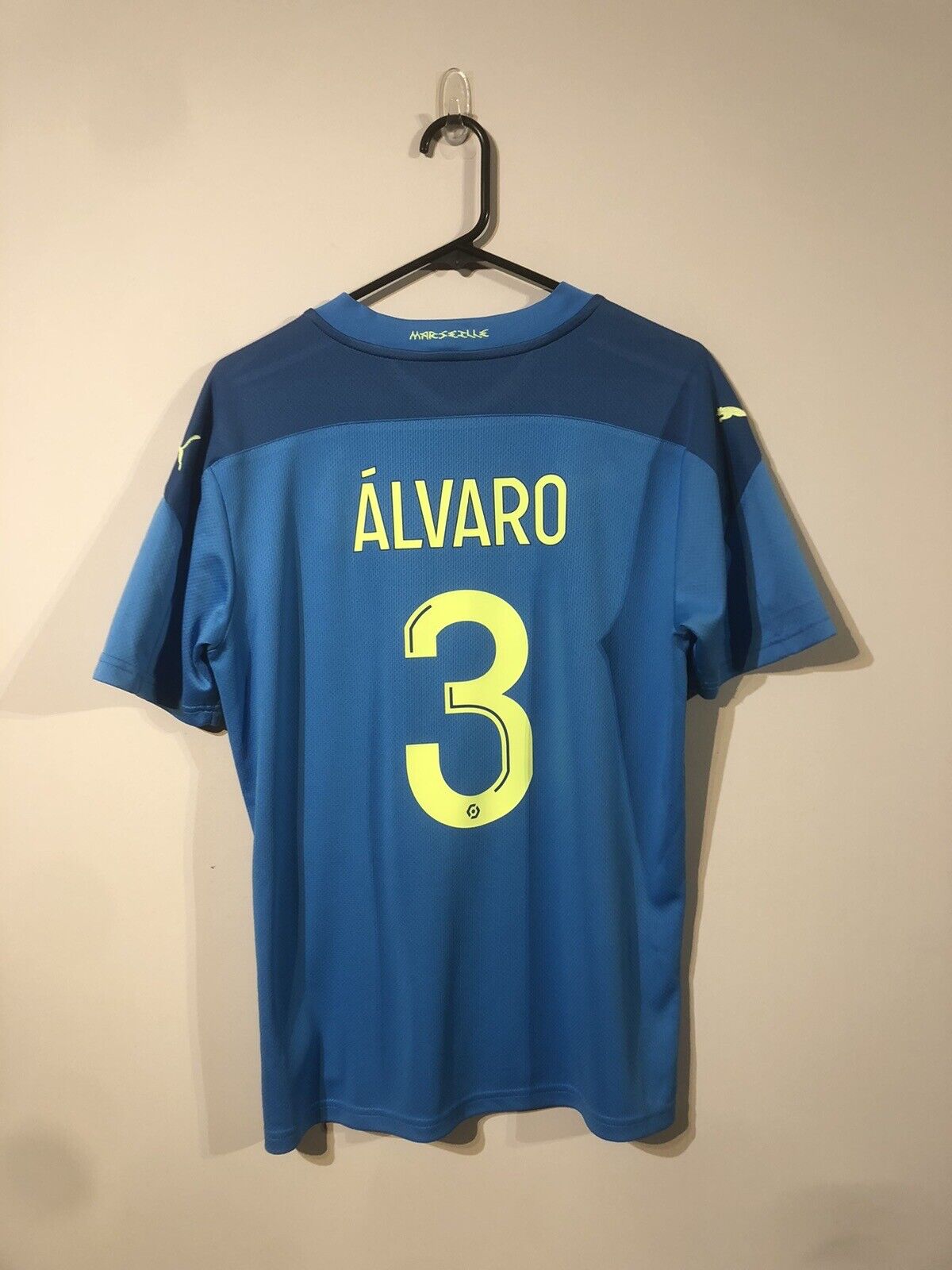 Alvaro #3 Olympique Marseille 2020/21 Medium 3rd Shirt Puma Excellent Condition