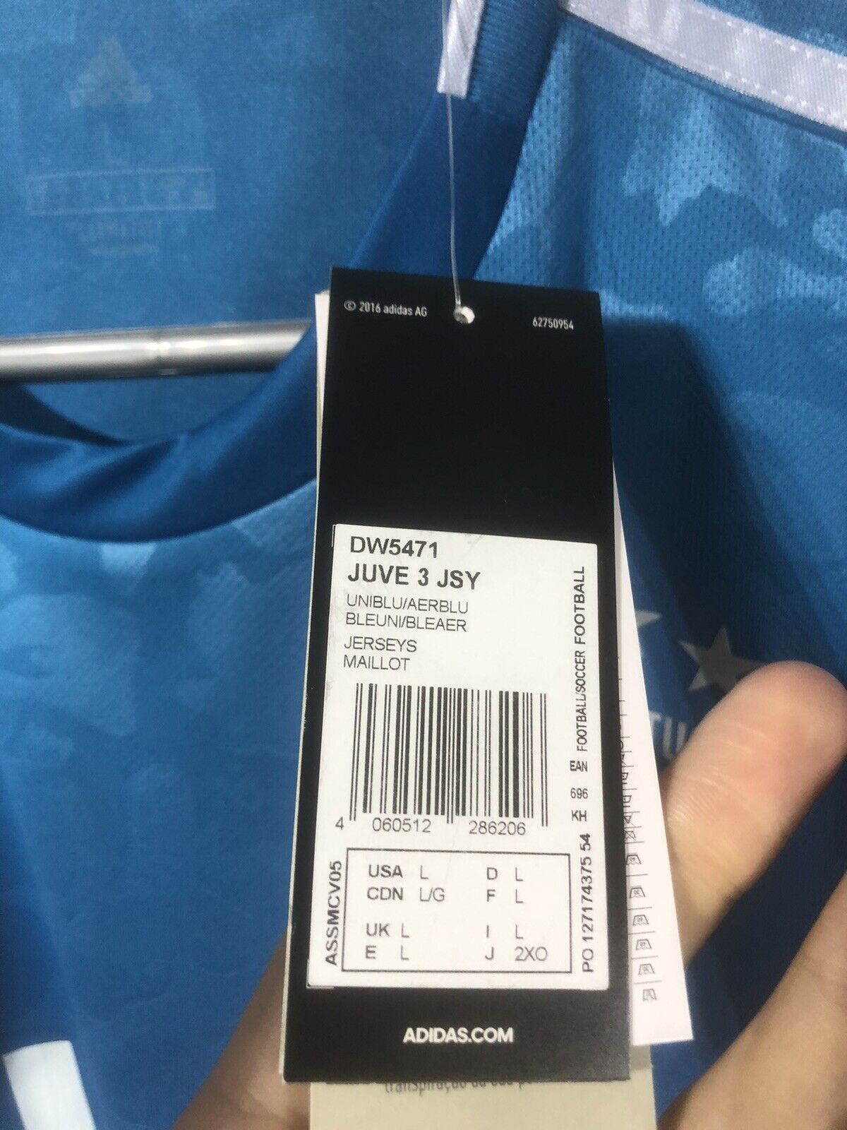 Chiellini #3 Juventus 2019/20 Large CL 3rd Football Shirt Jersey Adidas BNWT