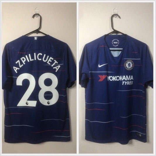 Azpilicueta #28 Chelsea Medium 2018/19 Home Shirt Nike Very Good Condition