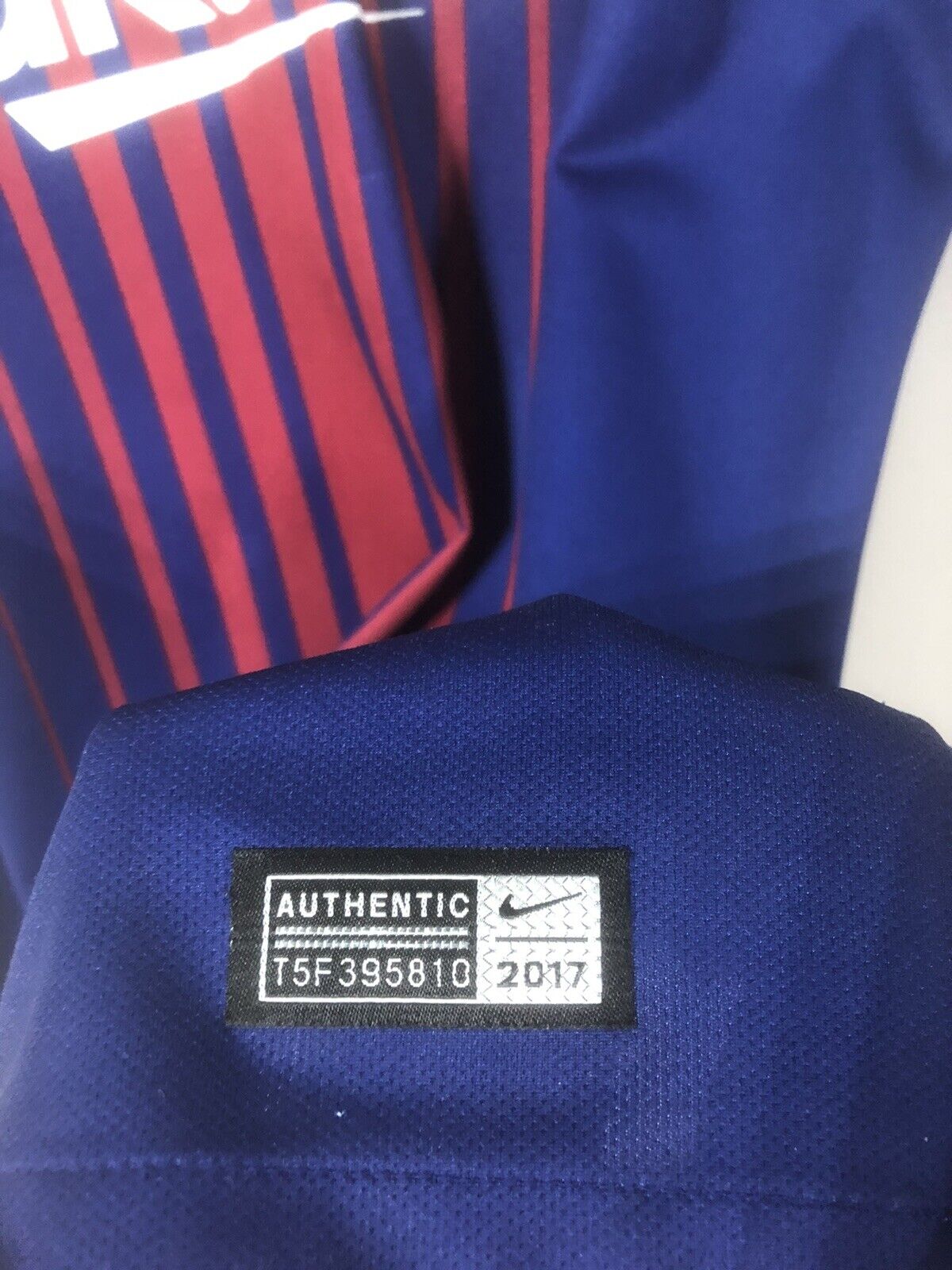 Suarez 9 Barcelona Xl 2017 18 Home Shirt Nike Excellent Condition 847255 457