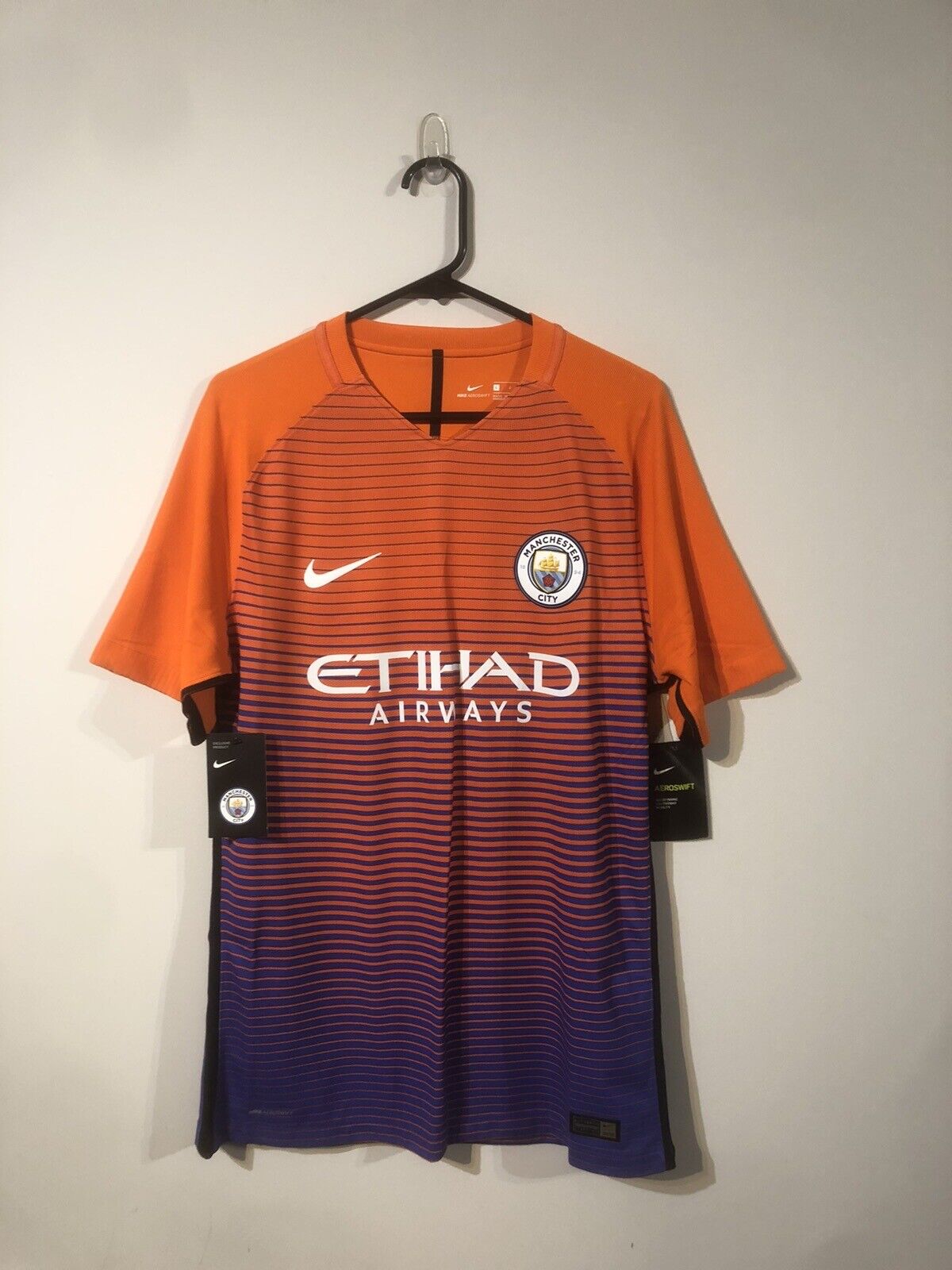Sterling #7 Manchester City 2016/17 Large Vapor 3rd Football Shirt Nike BNWT