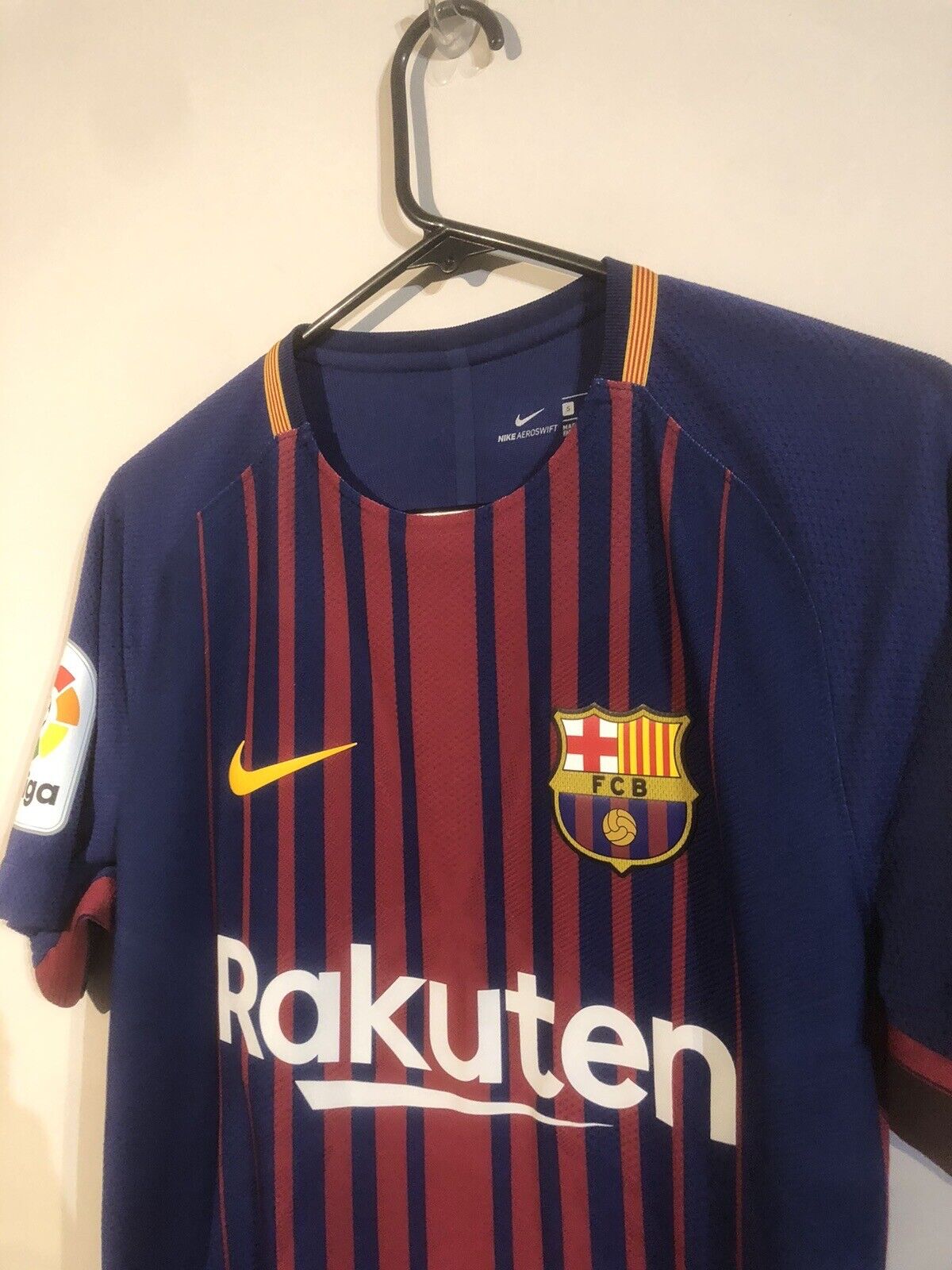 Suarez #9 Barcelona 2017/18 Small Home Aeroswift Shirt Nike Excellent Condition