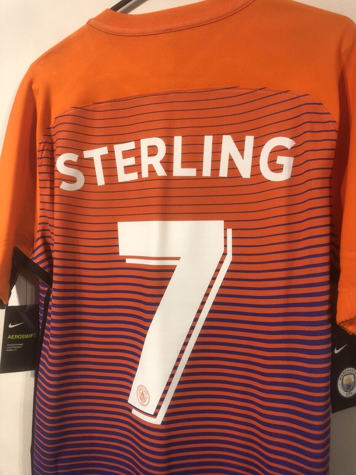 Sterling #7 Manchester City 2016/17 Large Vapor 3rd Football Shirt Nike BNWT