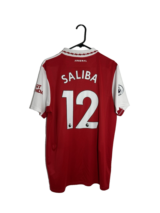 Arsenal Saliba #12 2022/23 Large Home Shirt Excellent Condition H35903