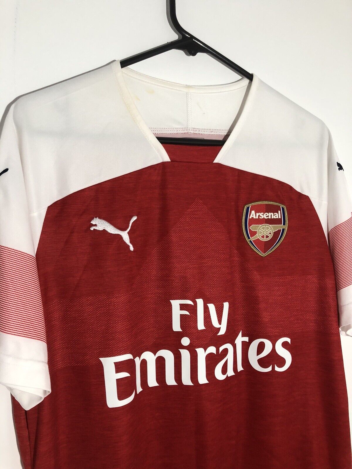 Saka #87 Arsenal 2018/19 Large Home Shirt Puma Excellent Condition 753209-12