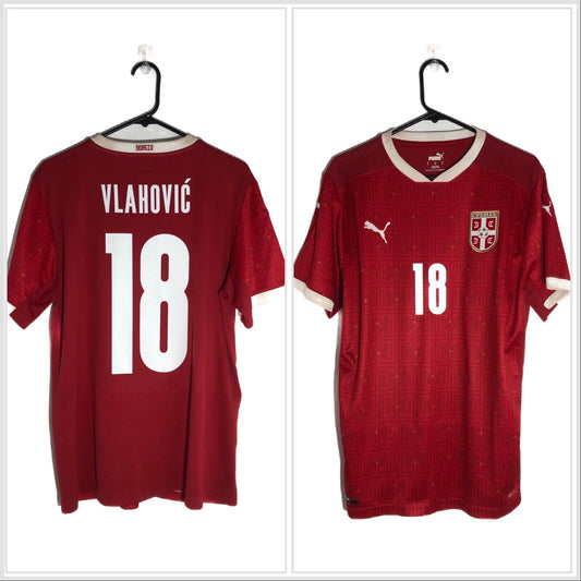 Vlahovic 18 Serbia 2020 21 Large Home Shirt Puma Excellent Condition 756515 01