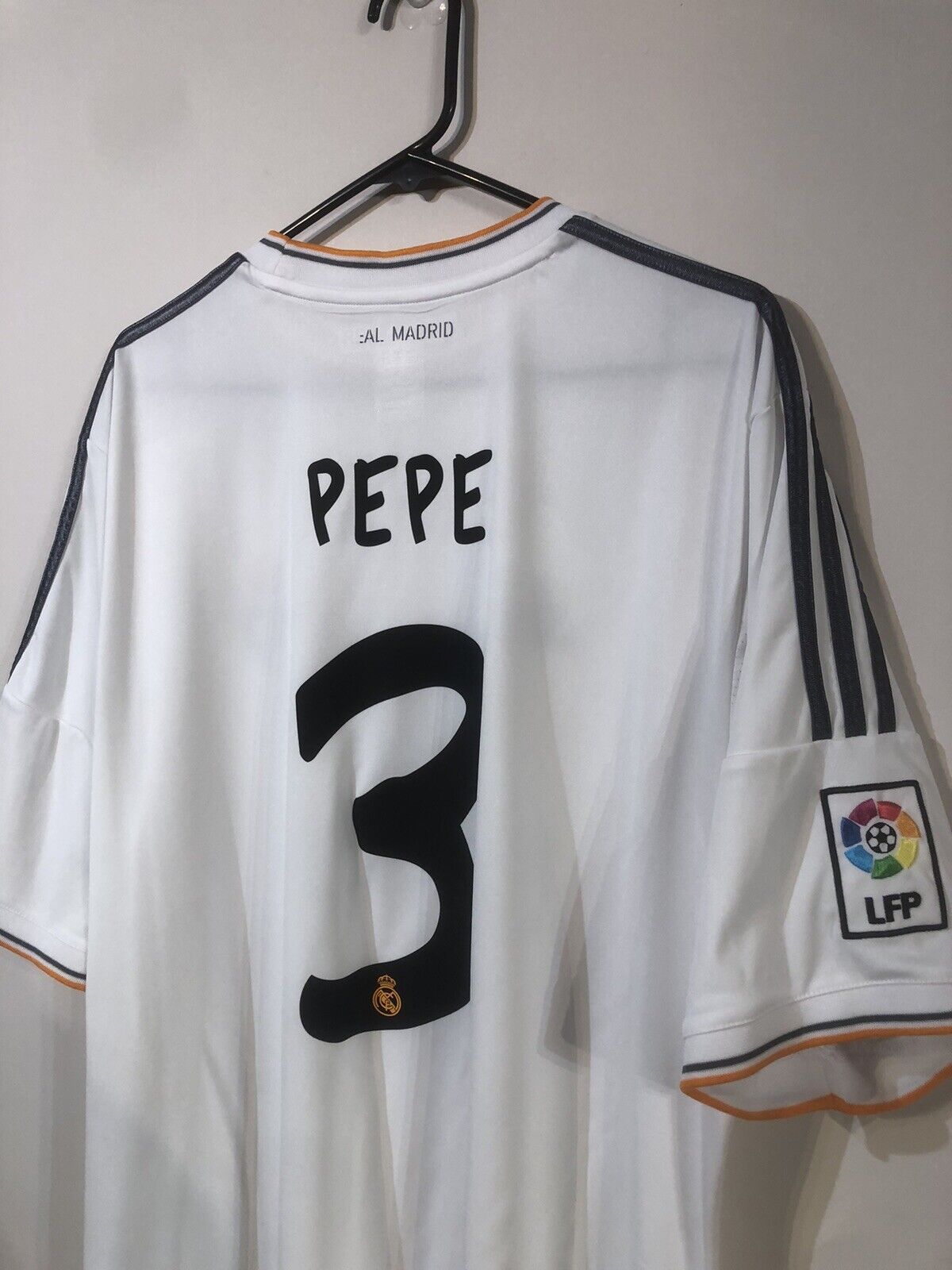 Pepe #3 Real Madrid 2013/14 XX-Large Home L Shirt Adidas Excellent Condition