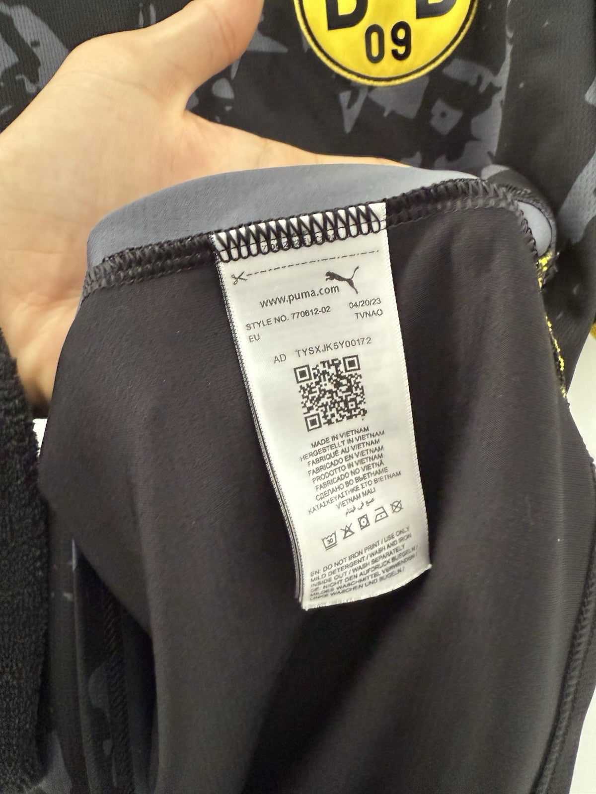 Borussia Dortmund 2023/24 Large Away Shirt Excellent Condition 770612-02