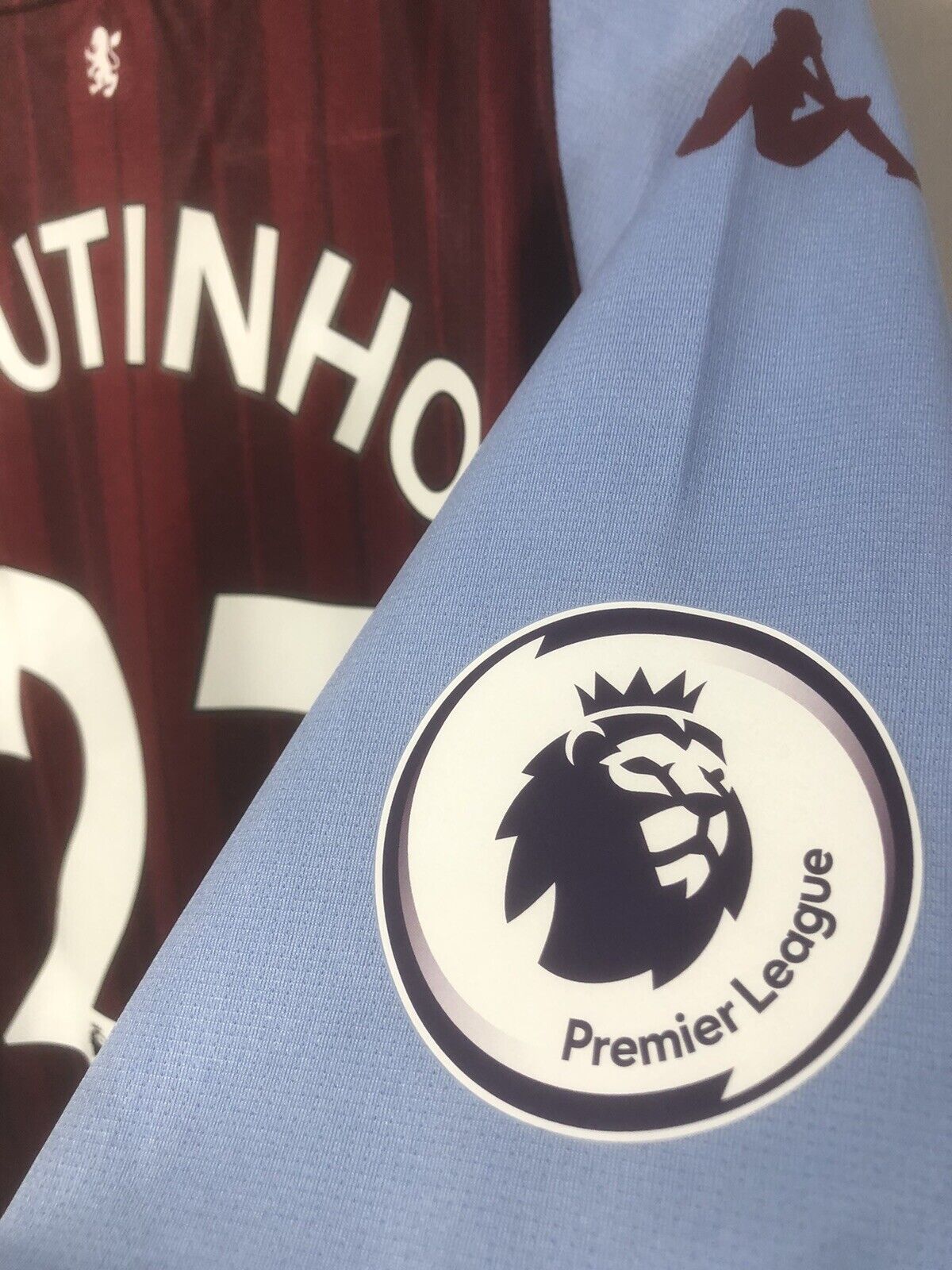 Coutinho #23 Aston Villa 2021/22 XL Home Shirt Kappa Excellent Condition