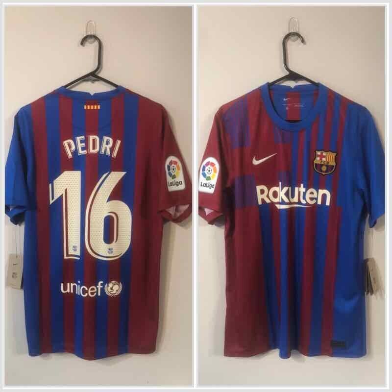 Pedri #16 Barcelona Large 2021/22 Home Football Shirt Jersey Nike BNWT