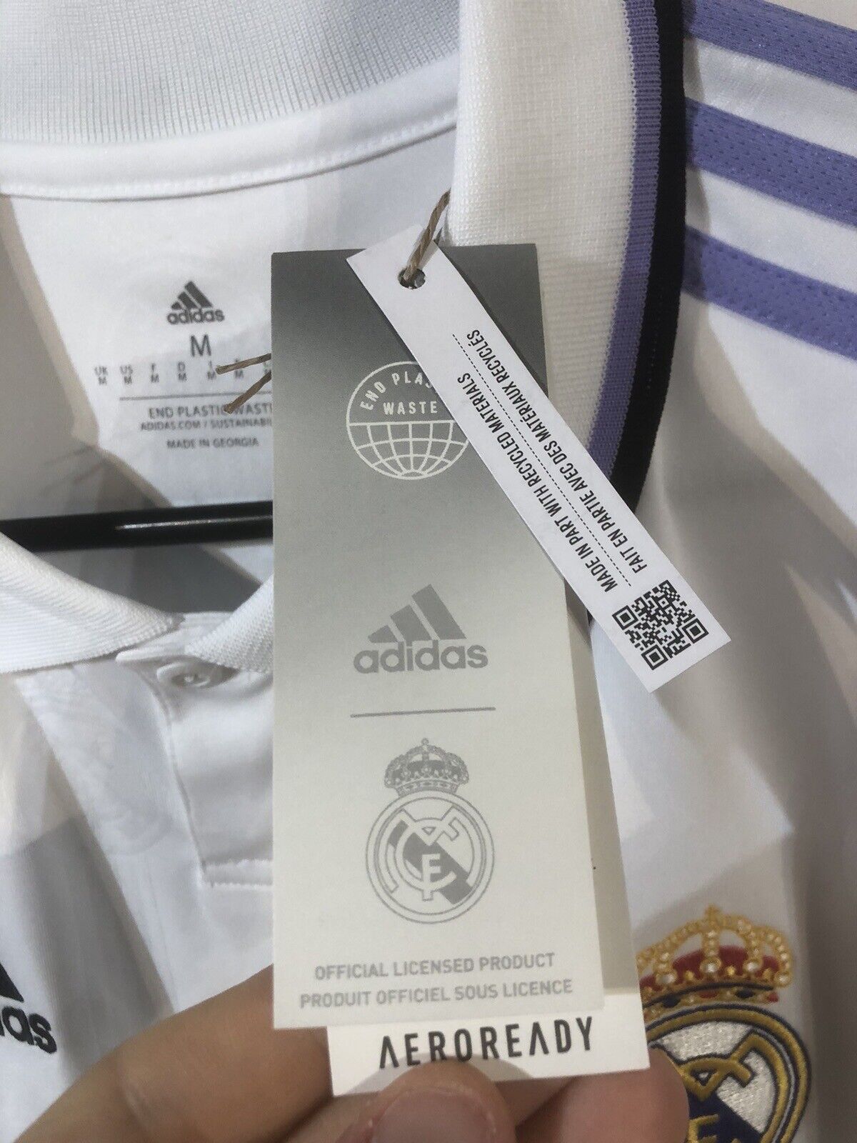 Benzema #9 Real Madrid 2022/23 Home Medium Football Shirt Adidas BNWT