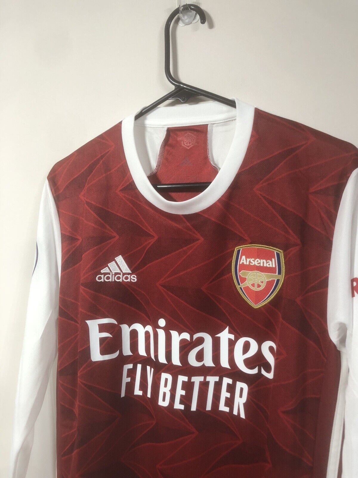 Saka #7 Arsenal 2020/21 Medium L/S Home Shirt Adidas BNWT FH7814