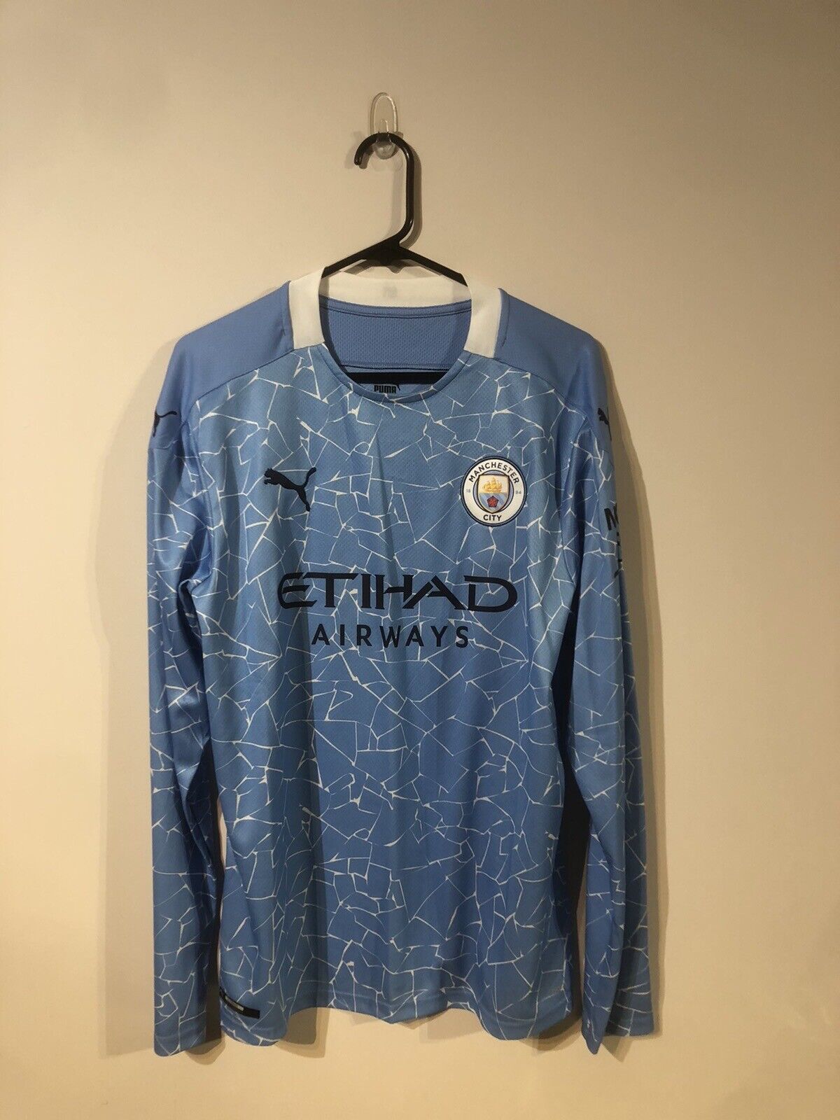Aguero #10 Manchester City 2020/21 Large L/S Home Shirt BNWT