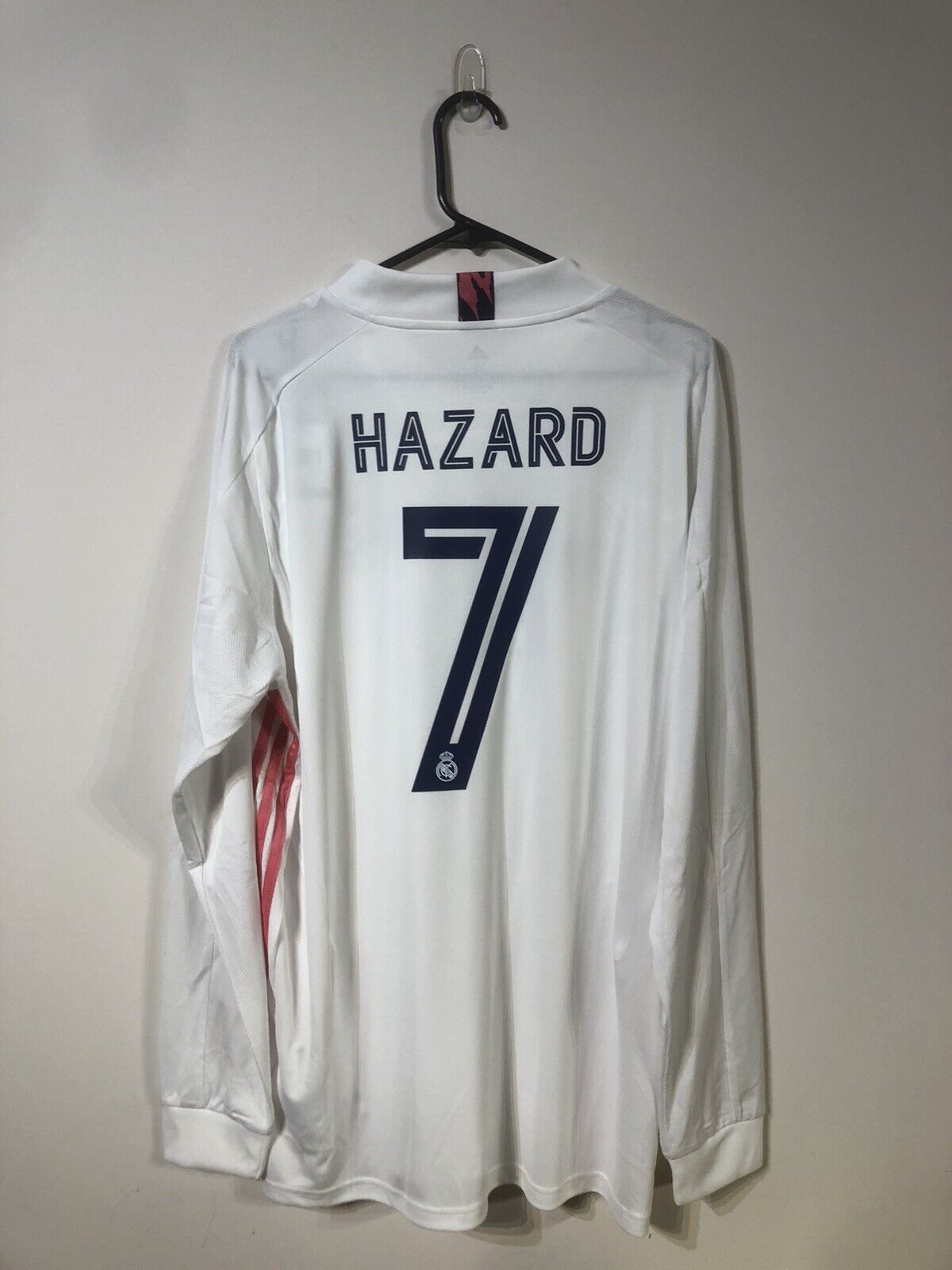 Hazard #7 Real Madrid 2020/21 X-Large L/S Home Football Shirt Jersey BNWT