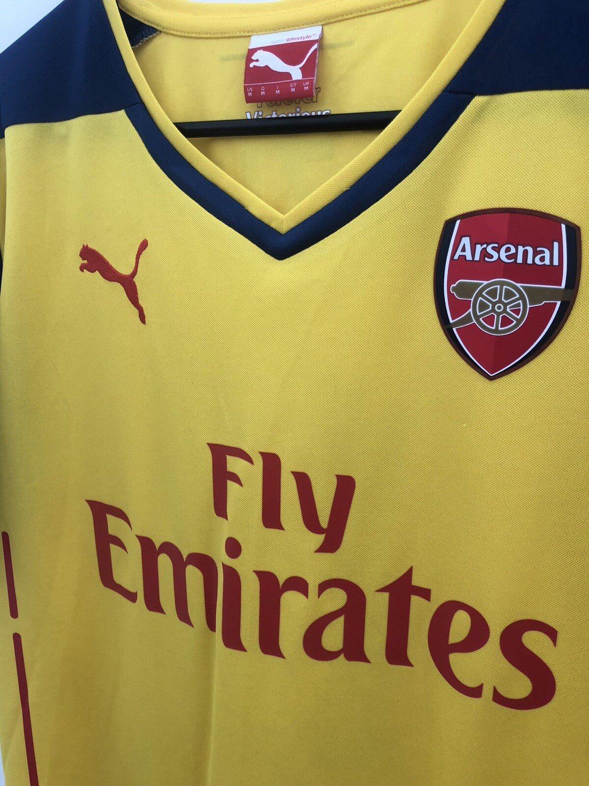 Arsenal Ozil #11 2014/15 Away Medium Shirt Puma Excellent Condition 746449