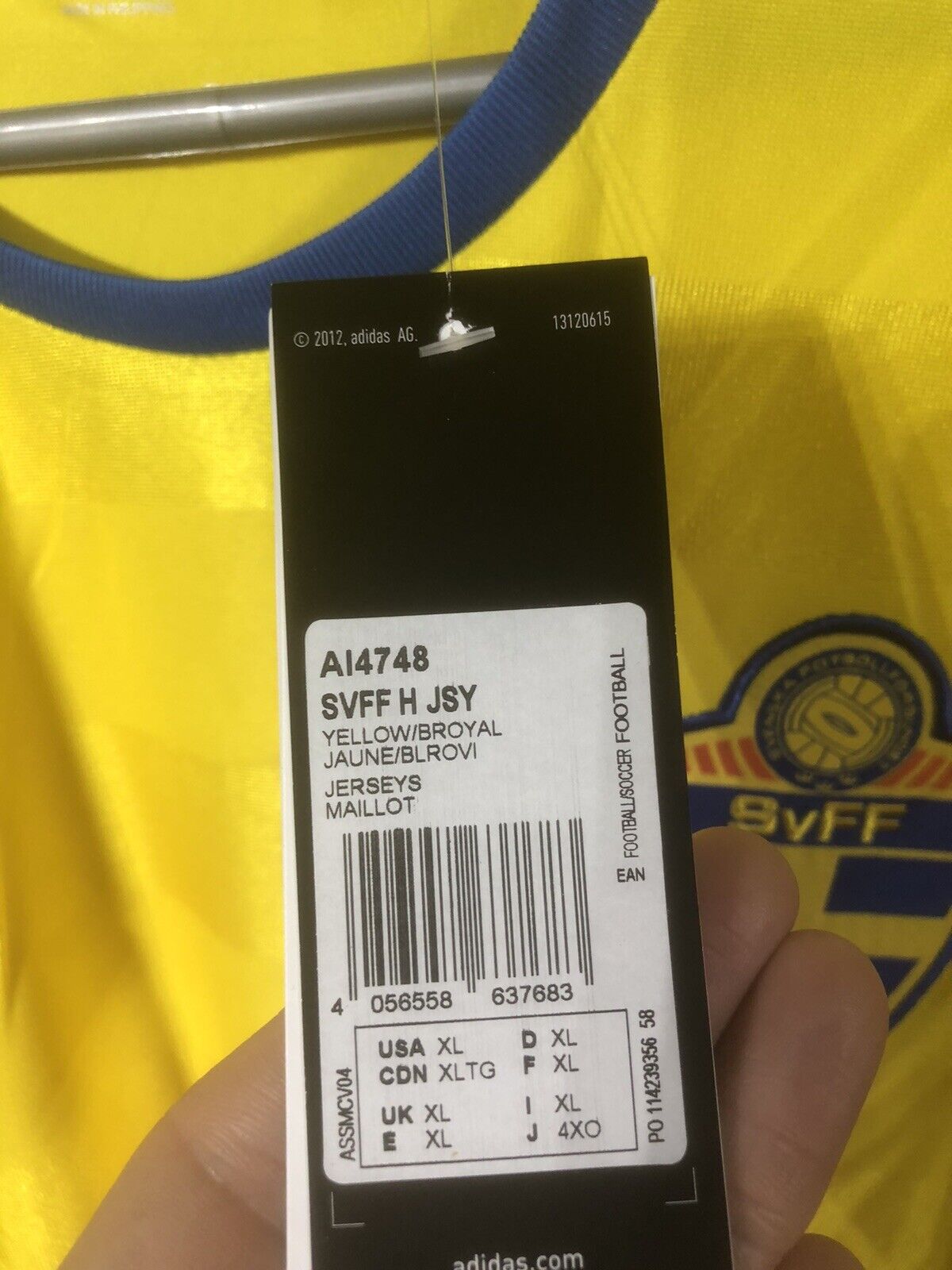 Sweden 2016 Home Large Shirt Adidas BNWT