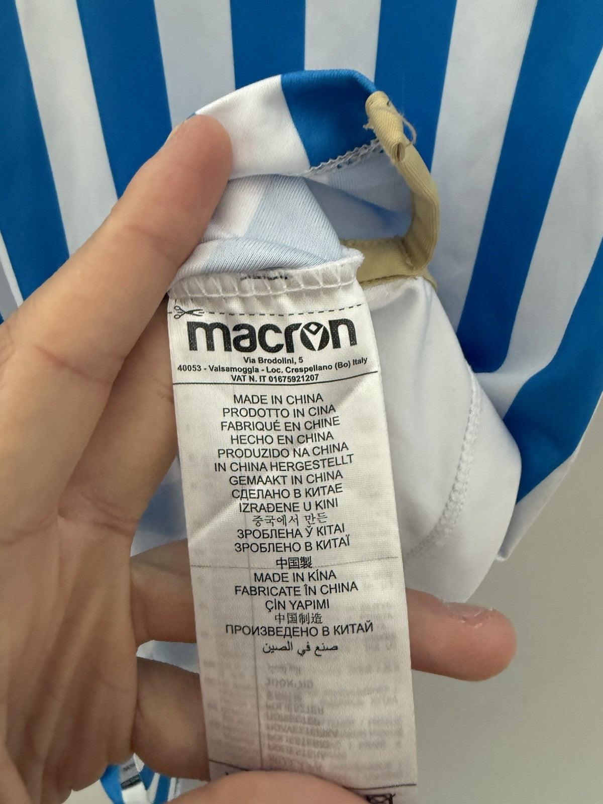 SPAL 2021/22 Medium Home Shirt Macron Excellent Condition