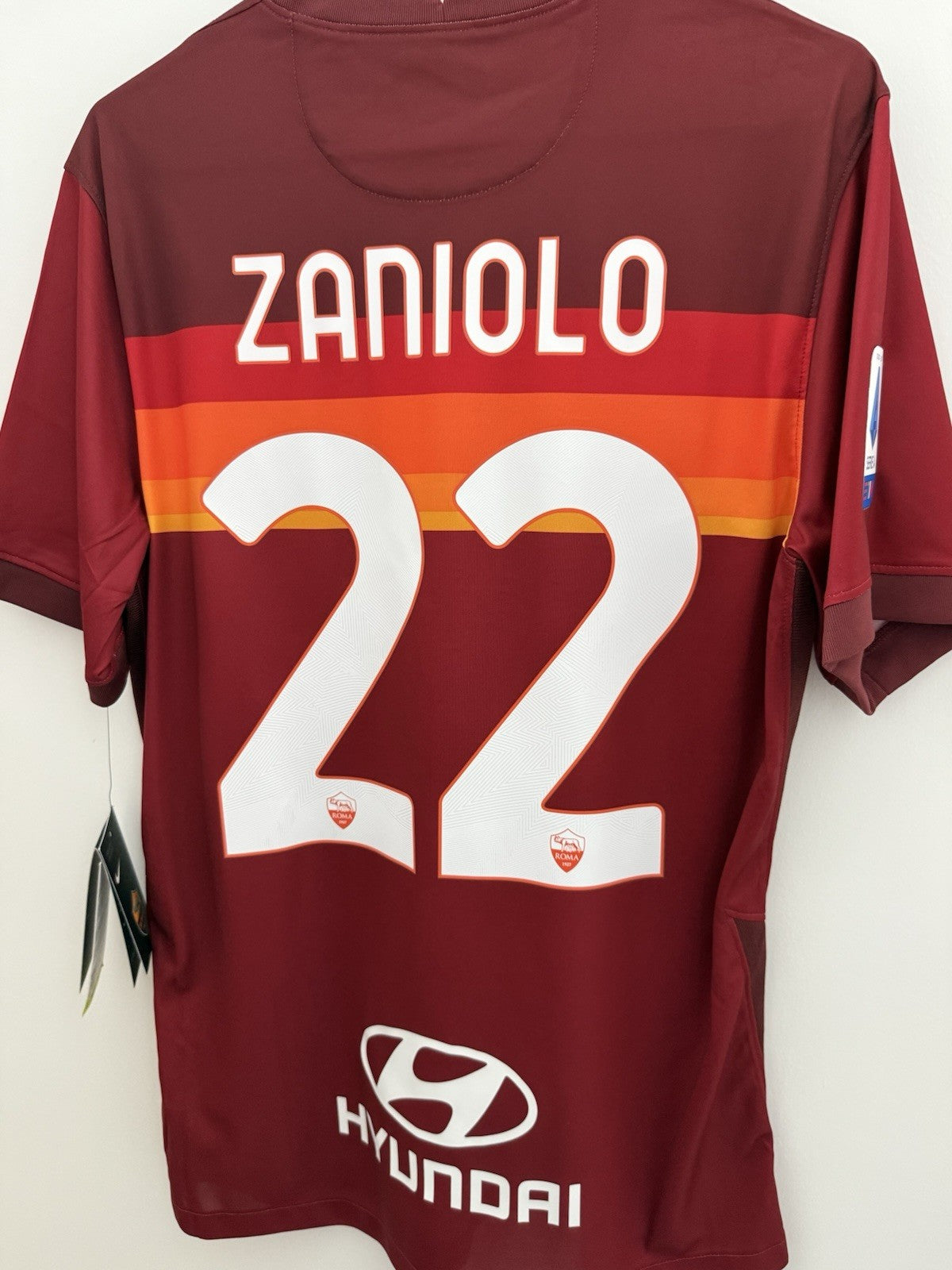 AS Roma Zaniolo #22 2020/21 Home Medium Shirt Nike BNWT CD4248-614