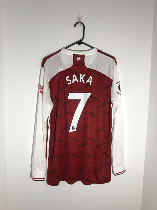 Saka #7 Arsenal 2020/21 Large Home Shirt BNWT FH7814
