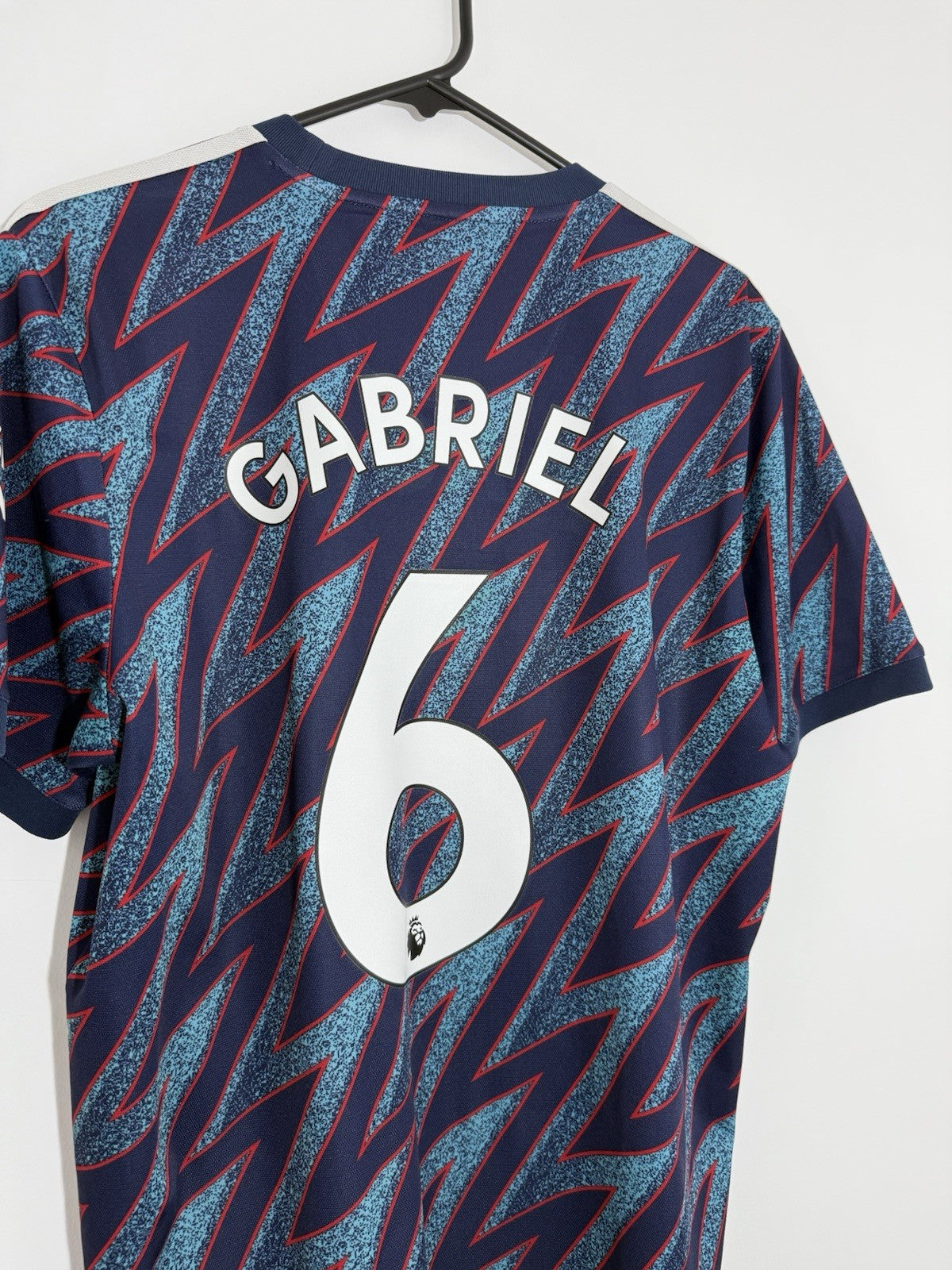 Arsenal Gabriel #6 2021/22 Large 3rd Shirt Adidas Excellent Condition GM0213
