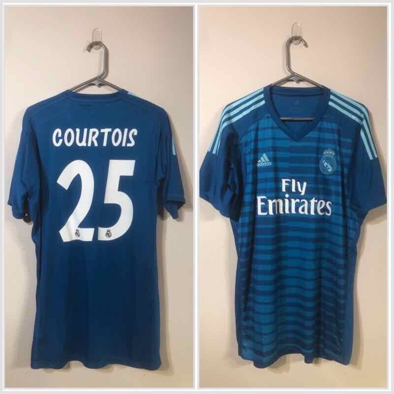 Courtois #25 Real Madrid 2018/19 Away Goalkeeper Large Shirt Adidas BNWT