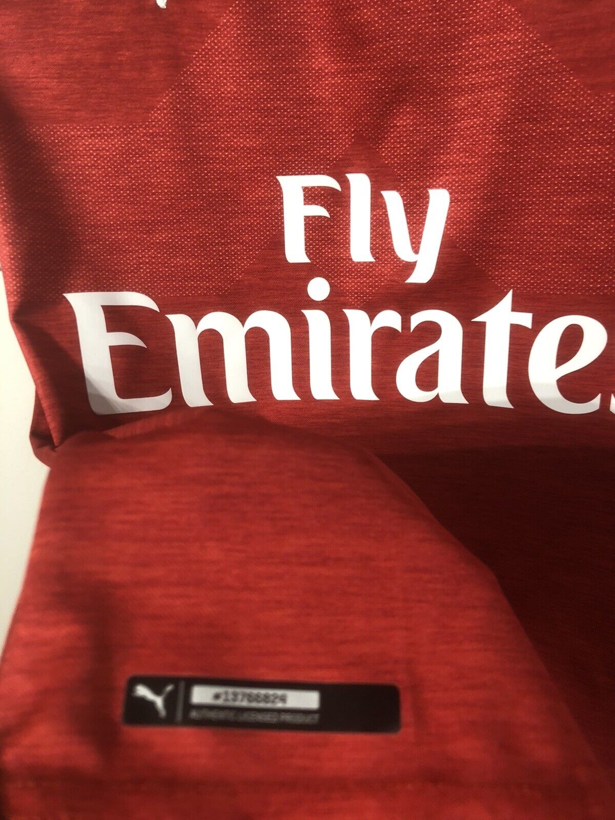 Saka #87 Arsenal 2018/19 Medium Home Shirt Puma Excellent Condition 753209-12
