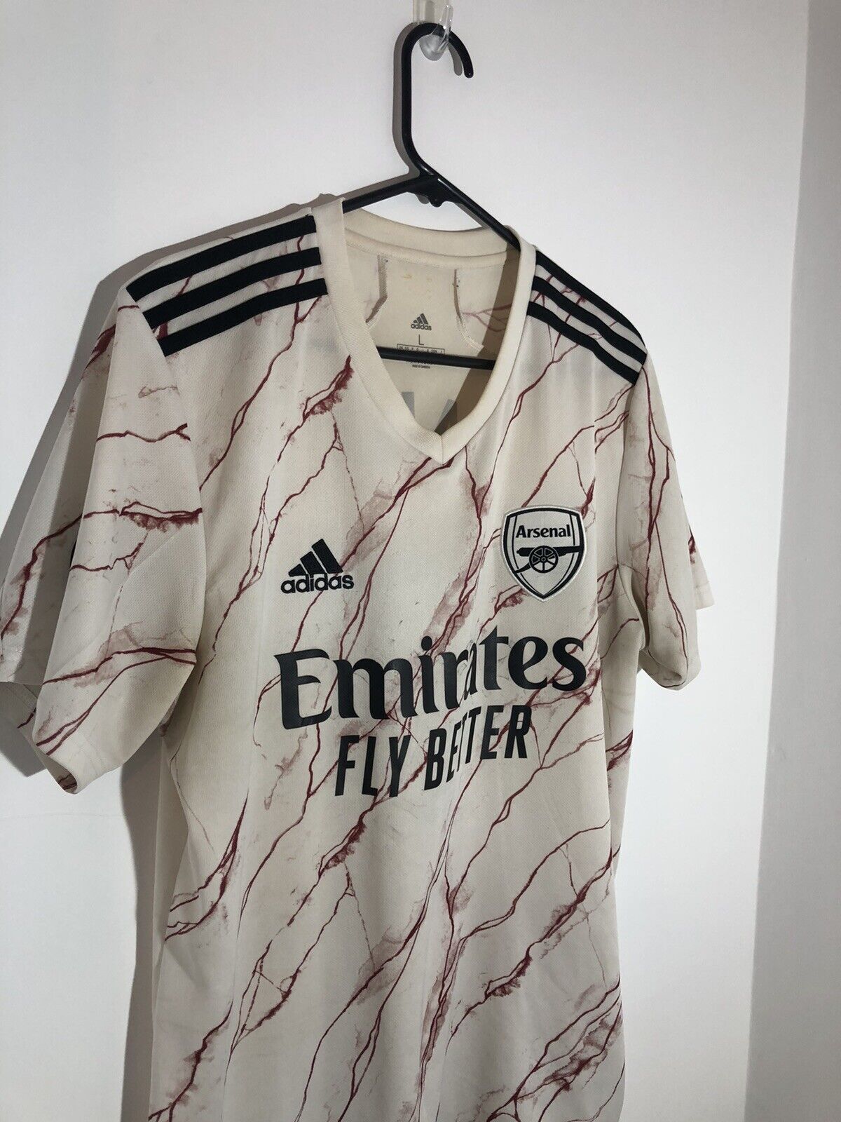 Saka #7 Arsenal 2020/21 Large Away Shirt Adidas Good Condition EH5815
