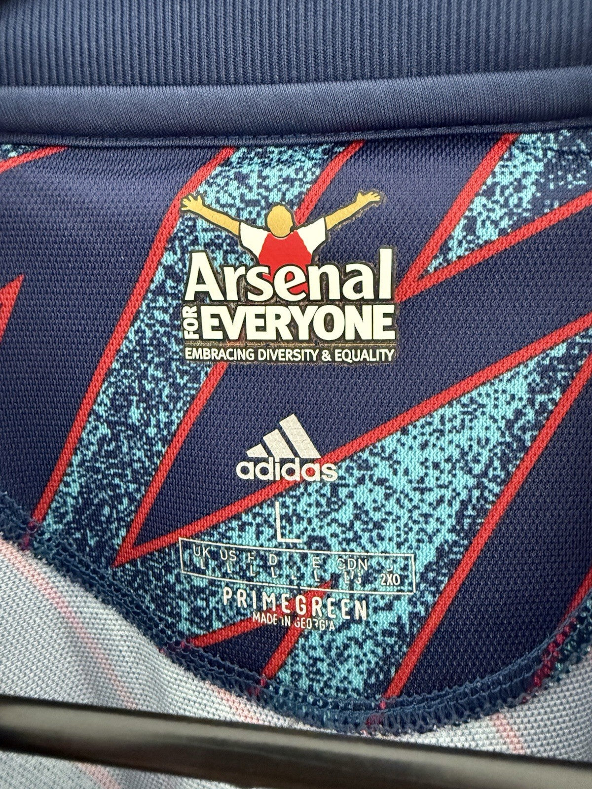 Arsenal Gabriel #6 2021/22 Large 3rd Shirt Adidas Excellent Condition GM0213
