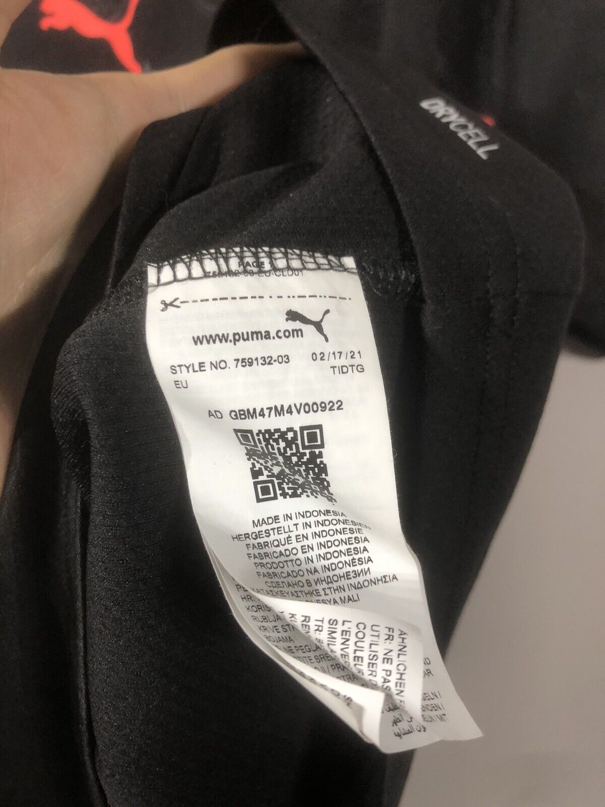 Giroud #9 AC Milan Large 2021/22 Third Shirt Puma Excellent Condition 759132-03