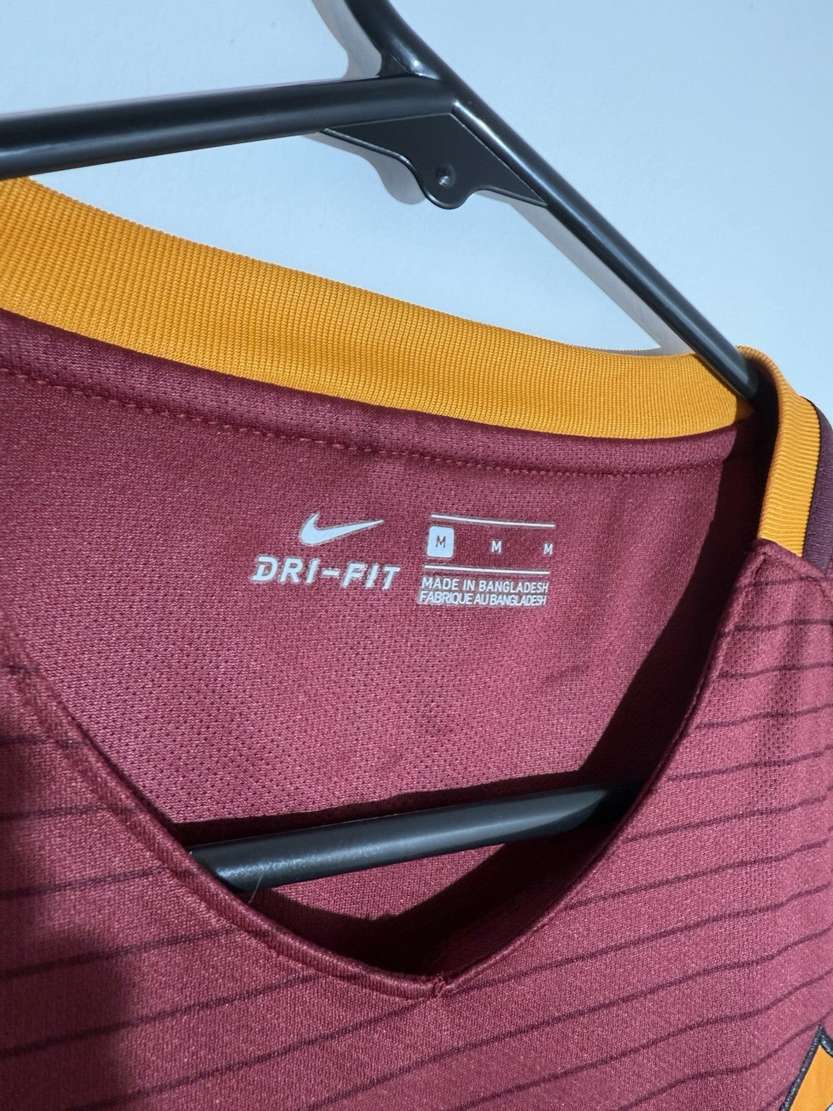 AS Roma Manolas #44 2016/17 Medium Home Shirt Excellent Condition 776967-677