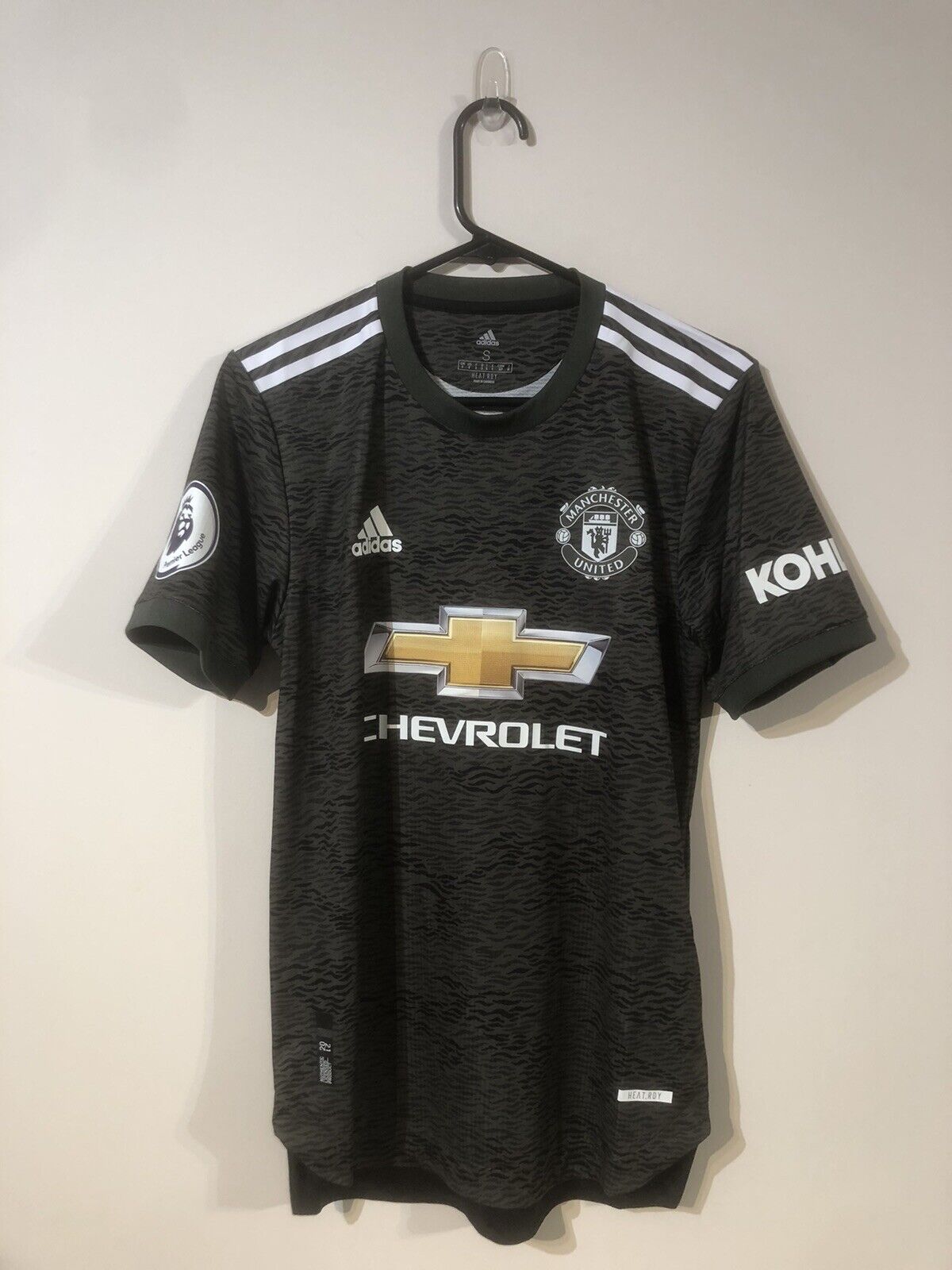 Cavani #7 BNWT Manchester United Authentic Away Small 2020/21 Shirt Adidas