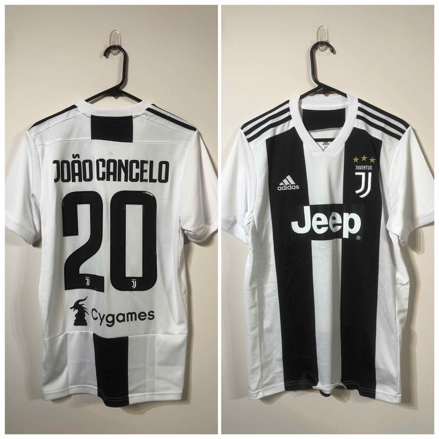 Joao Cancelo #20 Juventus 2018/19 Medium Home Football Shirt Jersey Adidas BNWT