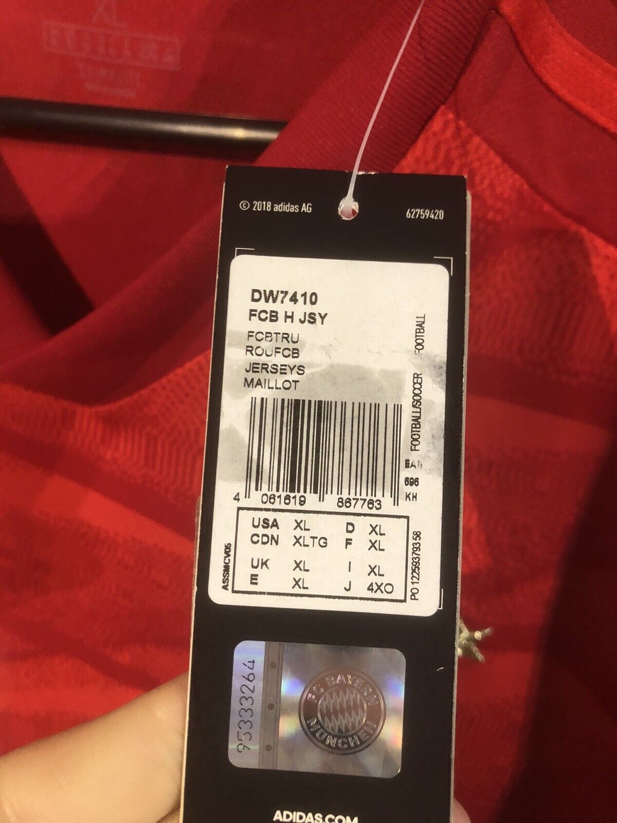 Lewandowski #9 Bayern Munich 2019/20 XL Home Football Shirt Excellent Condition