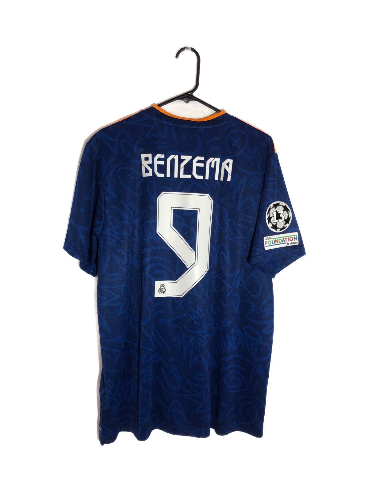 Benzema #9 Real Madrid 2021/22 XL Away Shirt Excellent Condition H40942