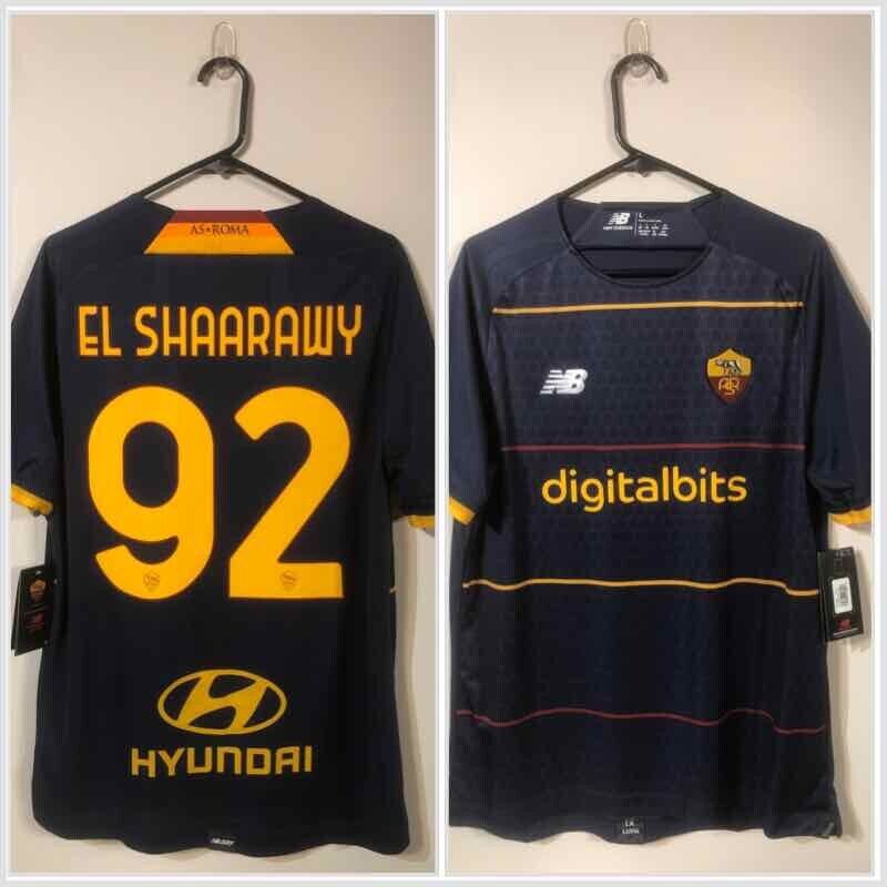 El Shaarawy #23 AS Roma 4th 2021/22 Large Football Shirt New Balance BNWT