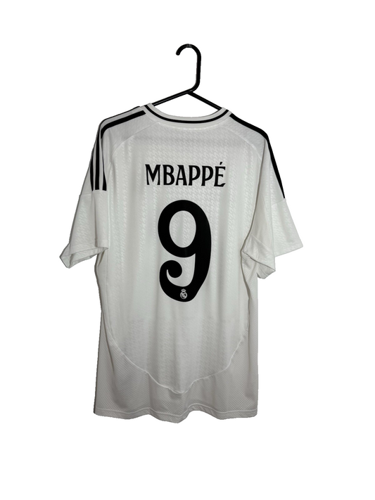 Real Madrid Mbappe #9 2024/25 XL Home Shirt Excellent Condition IU5011