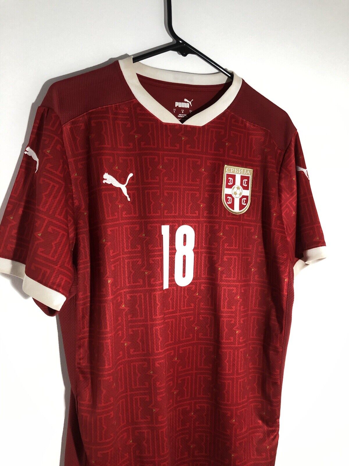 Vlahovic 18 Serbia 2020 21 Large Home Shirt Puma Excellent Condition 756515 01