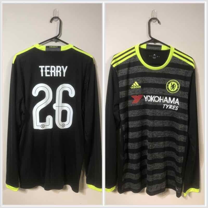 Terry #26 Chelsea 2016/17 Large L/S Away Football Shirt Adidas Mint Condition