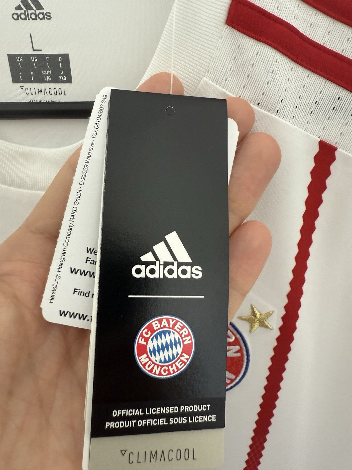 Bayern Munich Vidal #23 2017/18 3rd Large Shirt Adidas BNWT CD6588