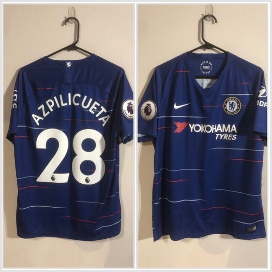 Azpilicueta #28 Chelsea 2018/19 Large Home Shirt Nike Excellent Condition
