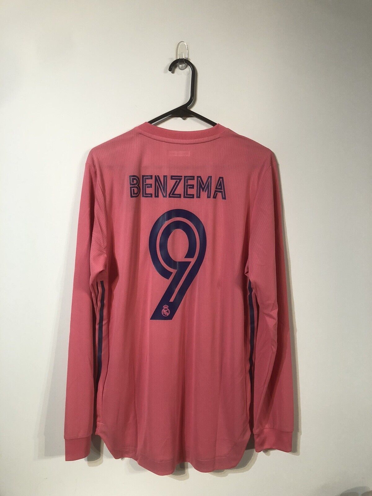 Benzema #9 Real Madrid 2020/21 Medium Authentic Long Sleeve Away Shirt BNWT