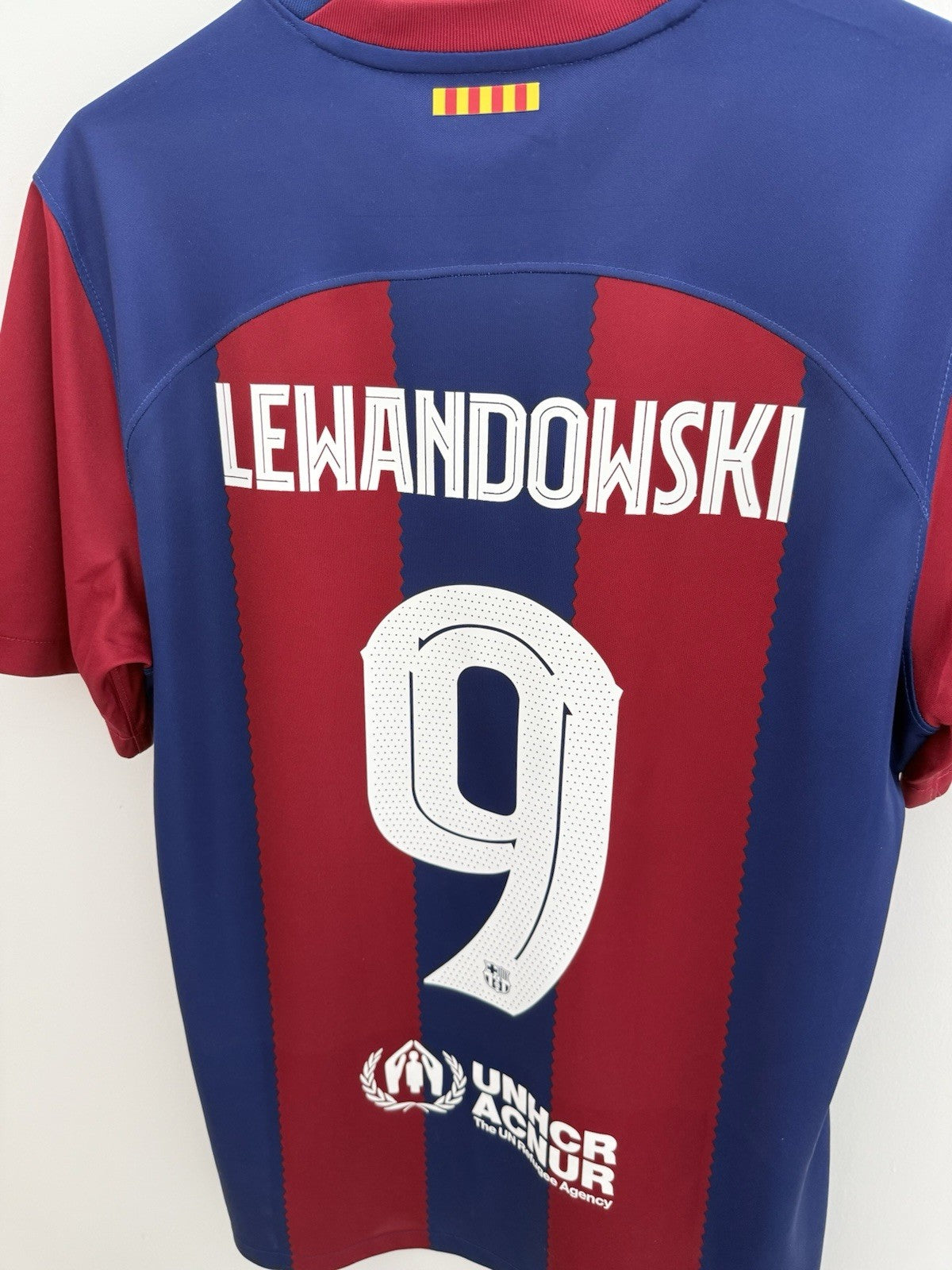 Barcelona Lewandowski #9 2023/24 Medium Home Shirt Excellent Conditio DX2687-456