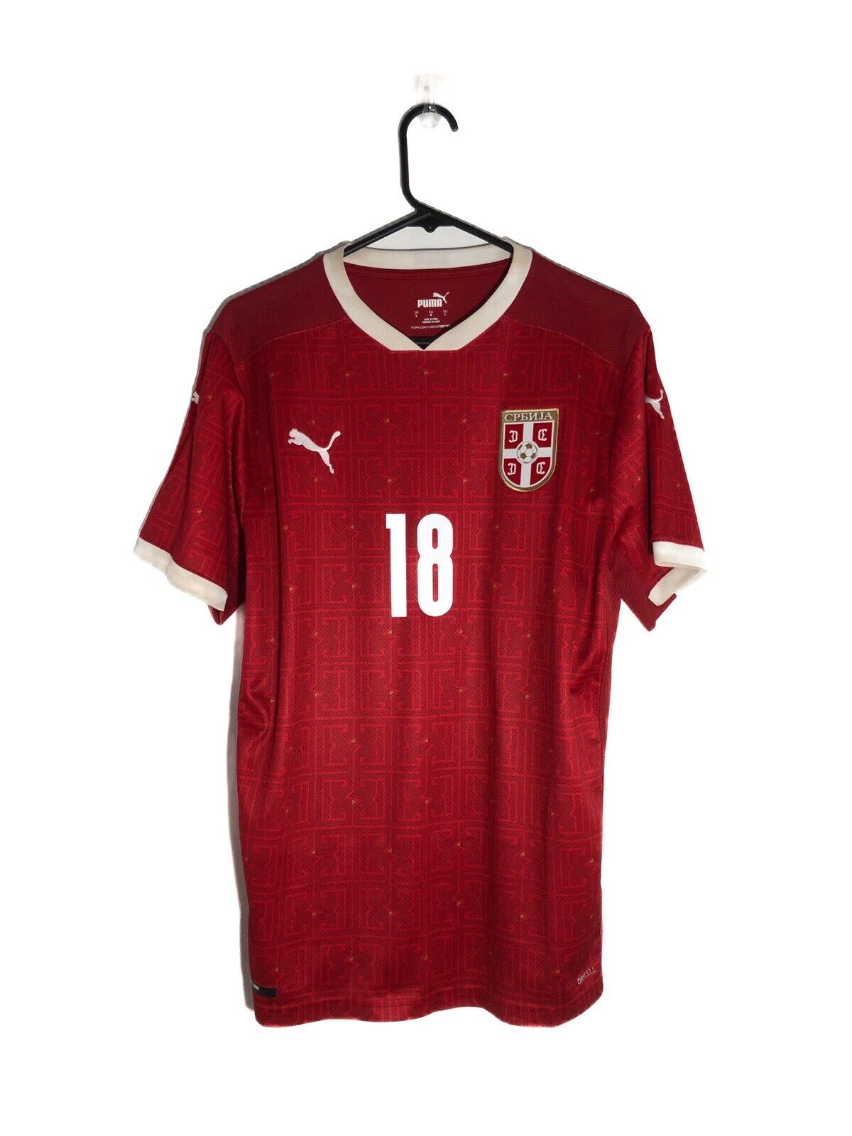 Vlahovic 18 Serbia 2020 21 Large Home Shirt Puma Excellent Condition 756515 01