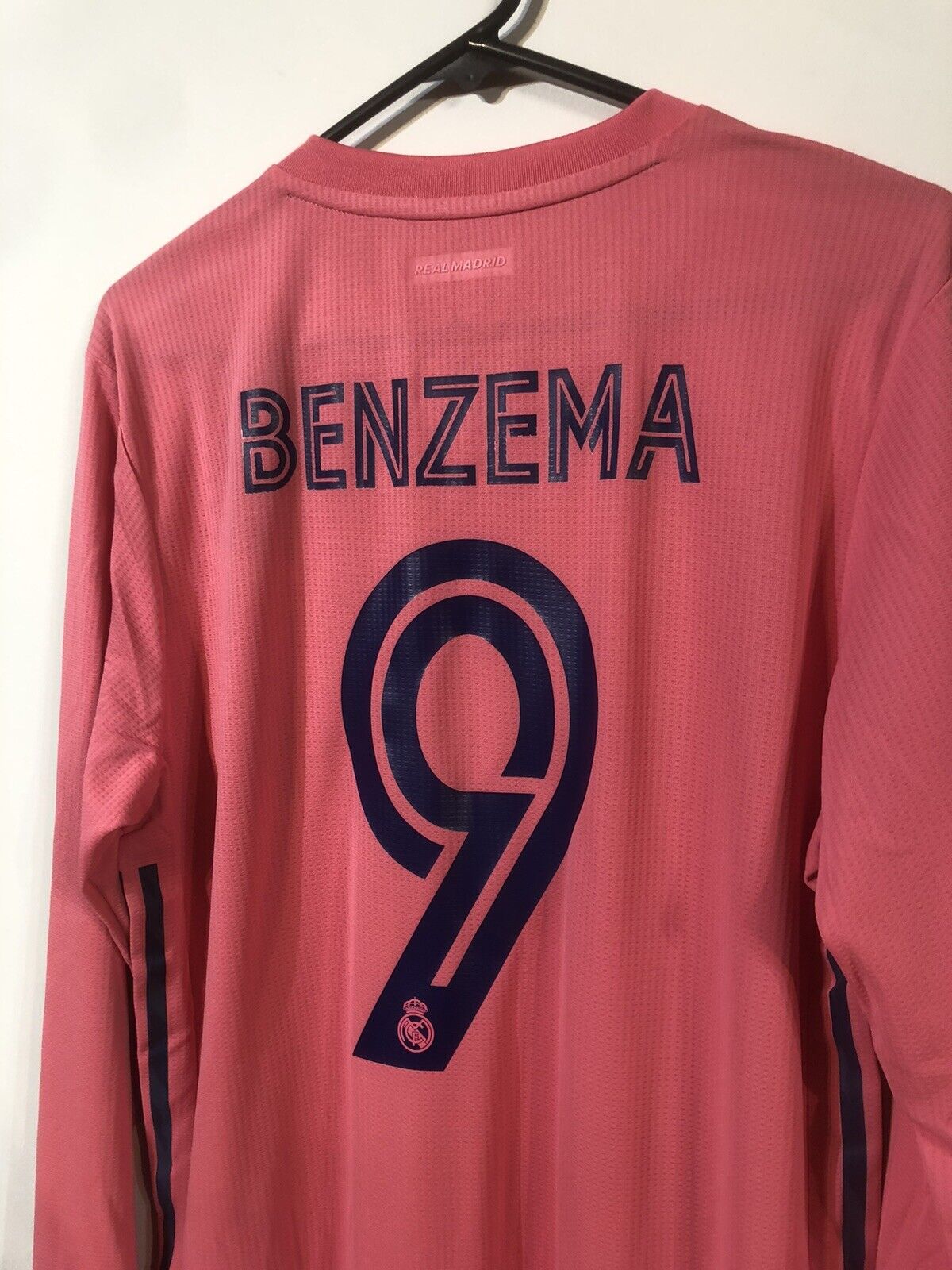 Benzema #9 Real Madrid 2020/21 Medium Authentic Long Sleeve Away Shirt BNWT