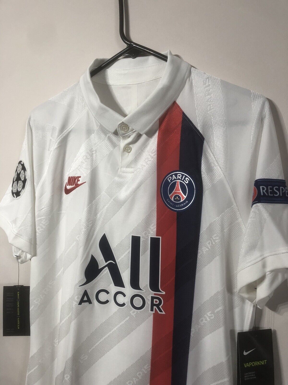 Veratti #6 Paris St Germain BNWT 2019/20 CL Medium 3rd Vaporknit Shirt Nike