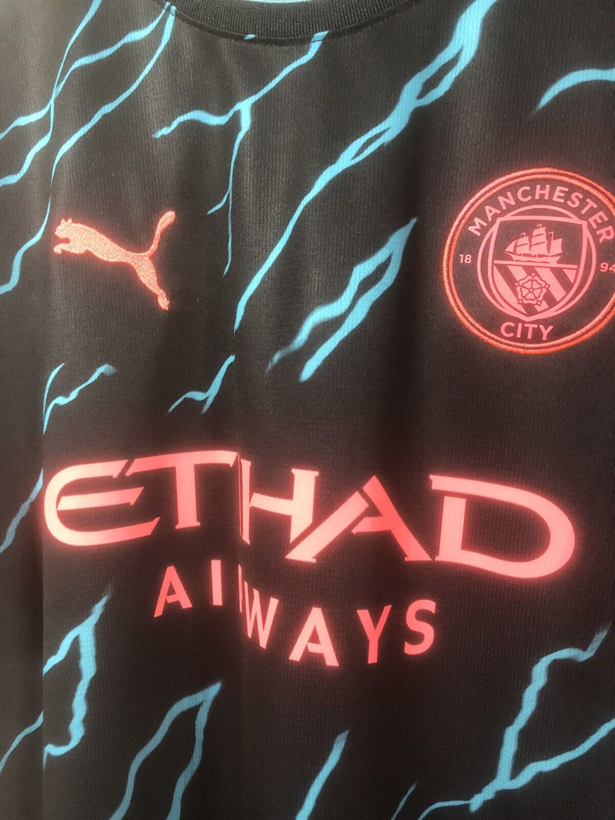 Haaland 9 Manchester City 2023 24 Xl 3rd Shirt Excellent Condition 770461 03