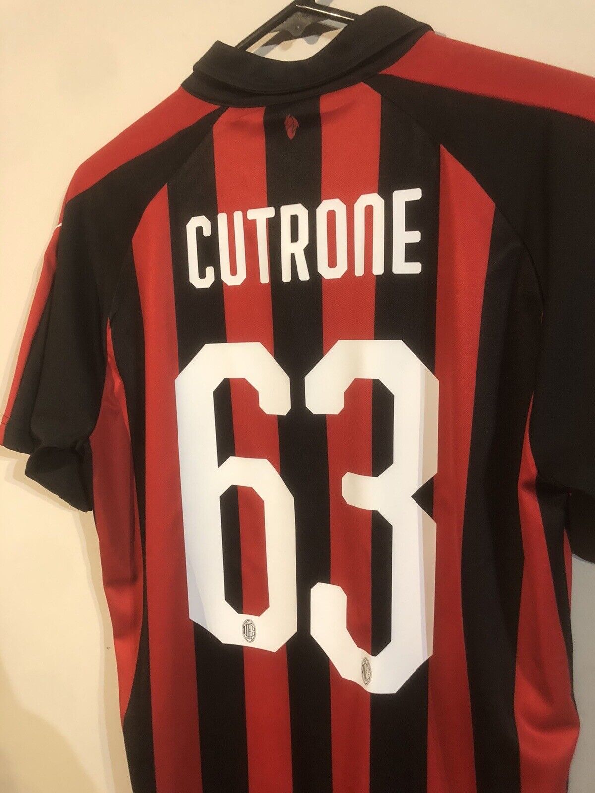 Cutrone #63 AC Milan 2018/19 Medium Home Football Shirt Jersey Trikot Puma BNWT