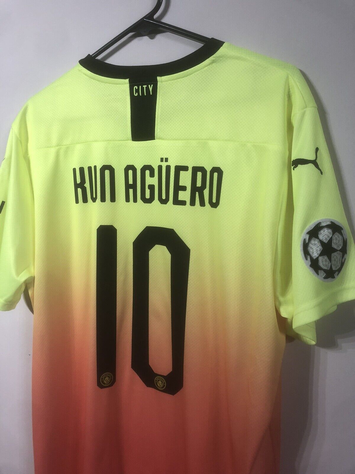 Kun Aguero Manchester City 2019 20 Xl CL 3rd Excellent Condition 755594 03