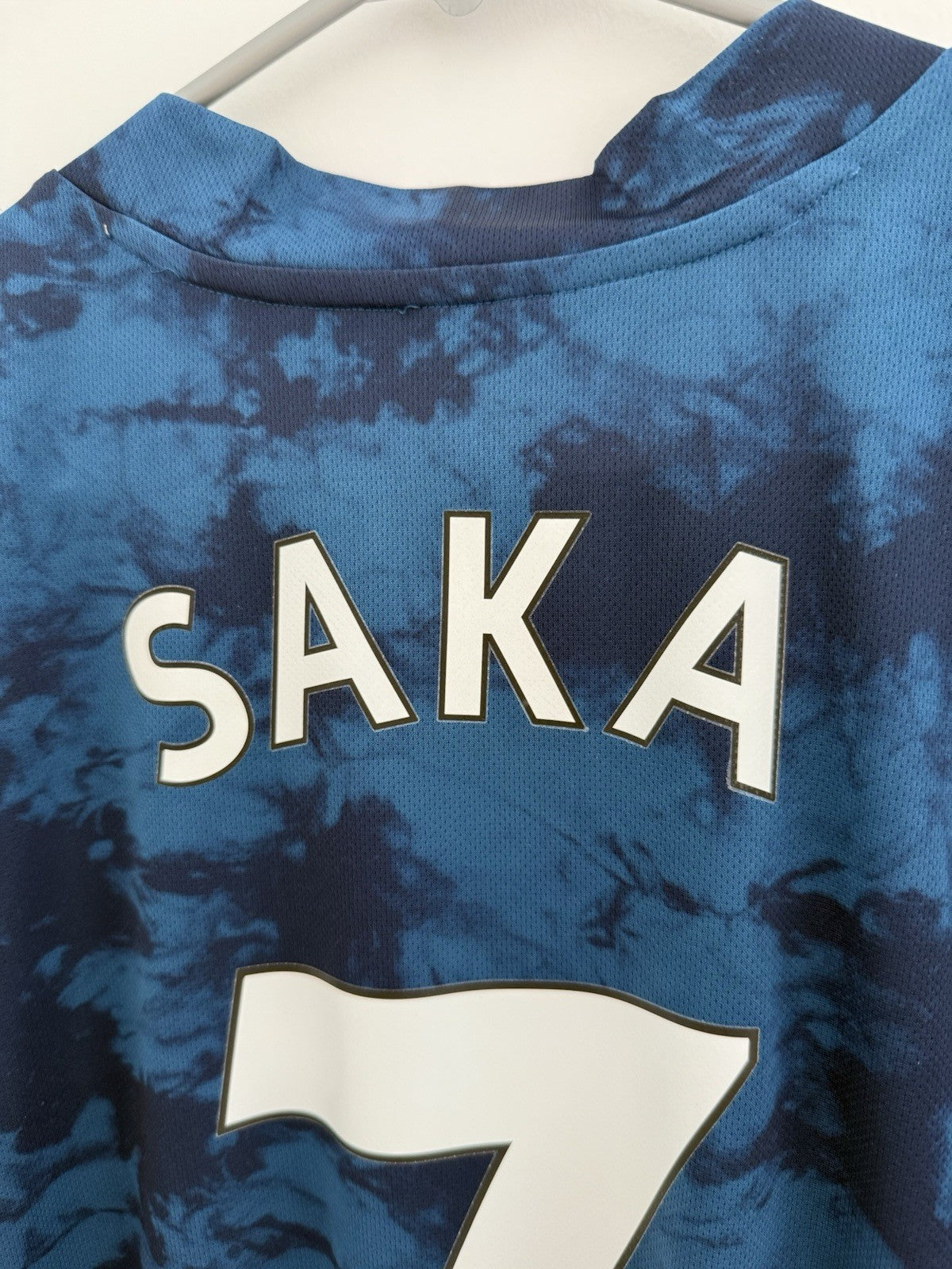 Arsenal Saka #7 2020/21 Large 3rd Shirt Adidas Very Good Condition GH6653